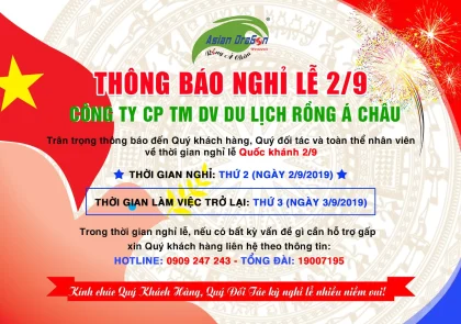 Thông báo nghỉ lễ 2/9