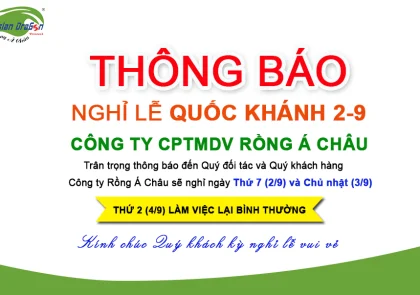 Thông báo nghỉ lễ Quốc khánh 2-9