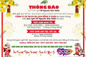 Thông báo lịch nghỉ Tết Nguyên Đán 2020