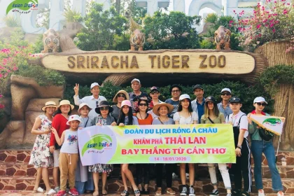 Kỷ niệm đoàn Thái Lan khởi hành từ Cần Thơ 14-1-2020