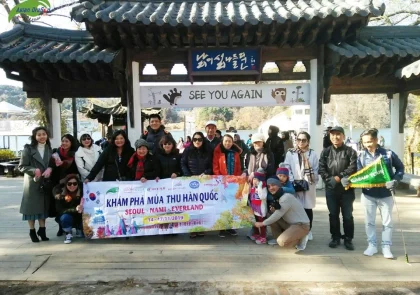 Hình ảnh đoàn Hàn Quốc cuối thu 2019